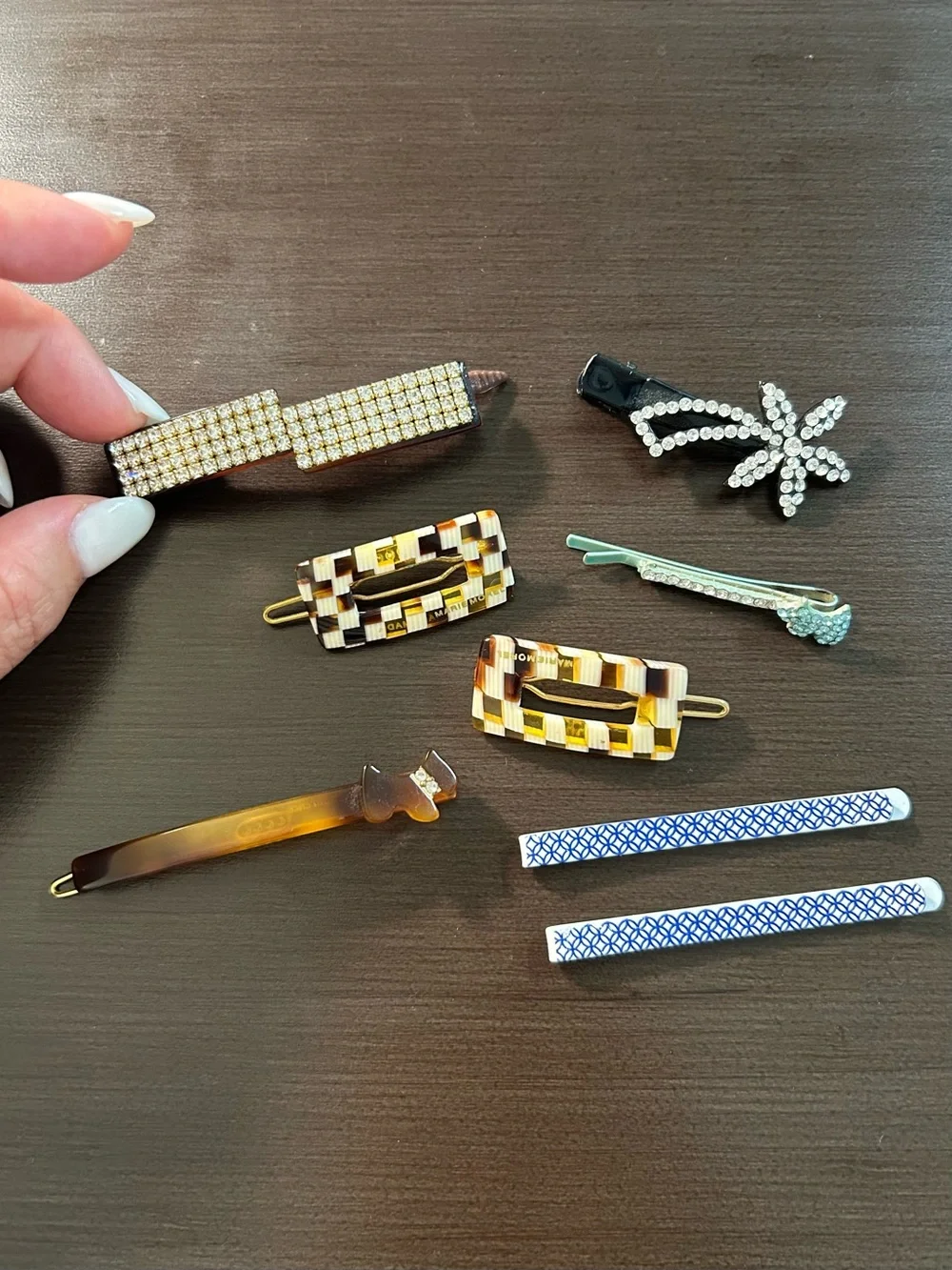 Mixed Decorative Hair Clips - Set of 8